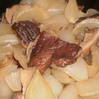 干しシイタケと玉ねぎの含め煮